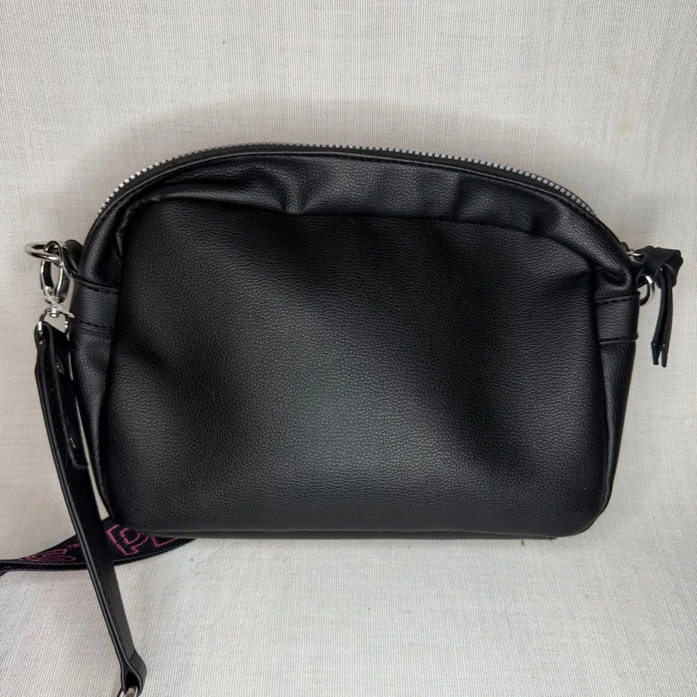 Peanuts Snoopy Woodstock Crossbody Bag Pink Black Camera Bag Faux Leather
